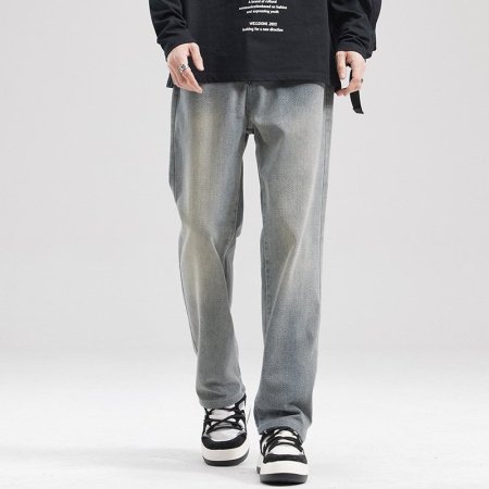 Прямые джинсы с вышивкой фотография