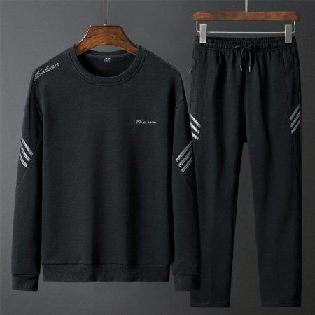 Мужская хлопковая толстовка с круглым воротником и костюмом изображение