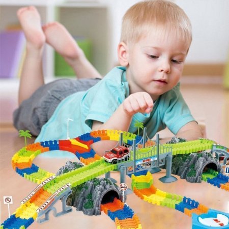 Детский конструктор электрических железных дорог 144PCS изображение
