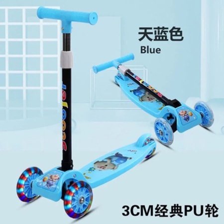 Детский самокат с музыкой и светом фото