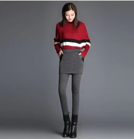 Женская зимняя юбка-платье с утеплением изображение