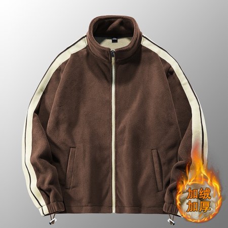 Мужская куртка с начесом и застежкой на молнии изображение