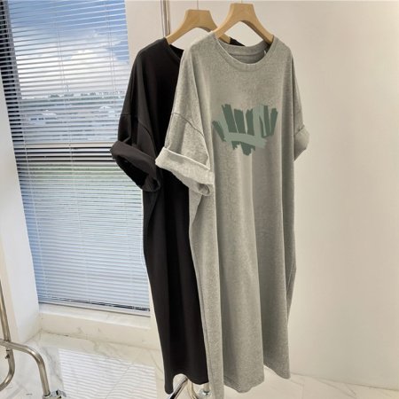 Летнее платье с коротким рукавом изображение