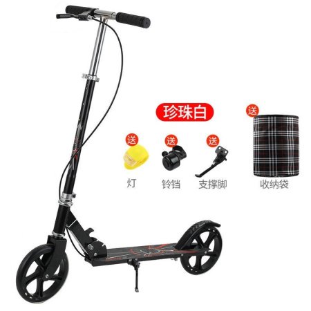 Детский самокат с большими колесами изображение