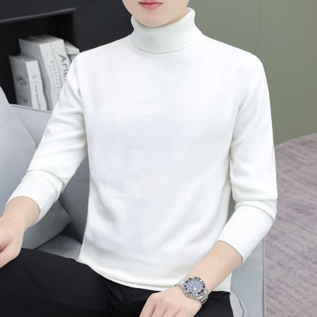 Мужской свитер с высоким воротником и утеплением изображение