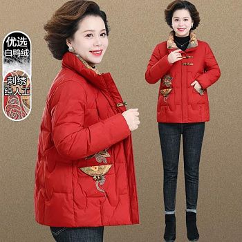 Куртка утепленная для женщин среднего возраста в стиле китайской моды изображение