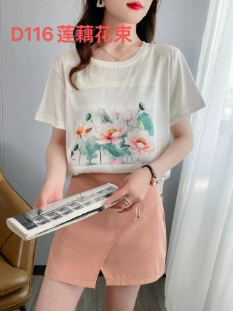 Футболка из искусственного шелка с коротким рукавом фотография