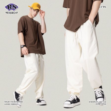 Readily Solved|2023春夏季梭织坠感纯色长裤 фото