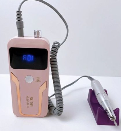 Электрическая полировальная машинка для ногтей - GO-AM-5/pink / К24 / В16 детальное фото