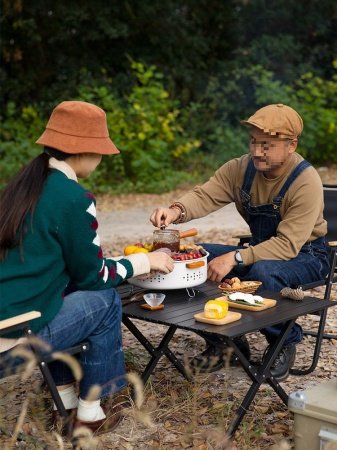 Набор для барбекю и чаепития вне помещения изображение