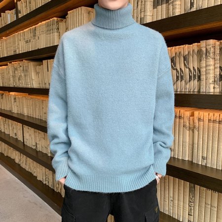 Мужской теплый свитер с начесом 2022 фото