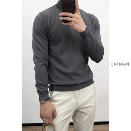 Мужской свитер с полувысоким воротником фотография