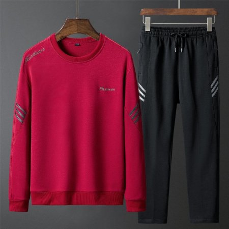 Мужская хлопковая толстовка с круглым воротником и костюмом изображение