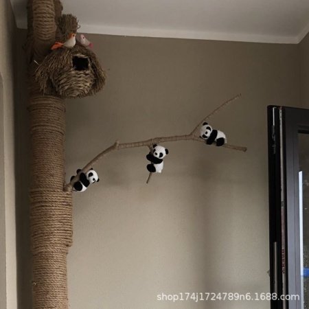 Мягкая игрушка-зажим для стола с маленьким пандой фото