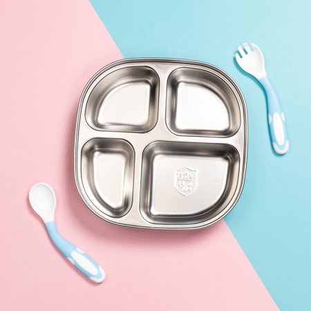 Детская посуда из нержавеющей стали фотография