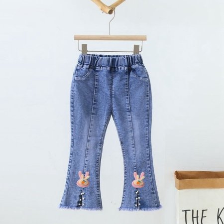 Детские джинсы для девочек весна-осень 2024 фото