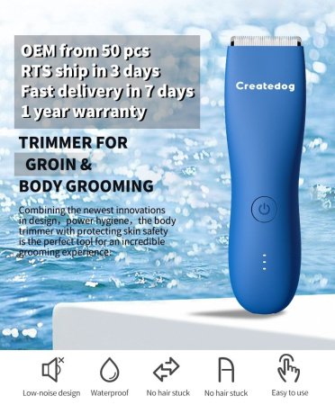 Мужской триммер для бритья тела и интимных зон изображение