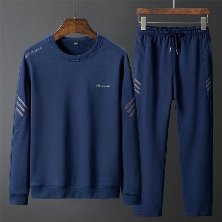 Мужская хлопковая толстовка с круглым воротником и костюмом изображение