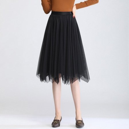 Юбка полуприлегающего силуэта с высокой талией фото