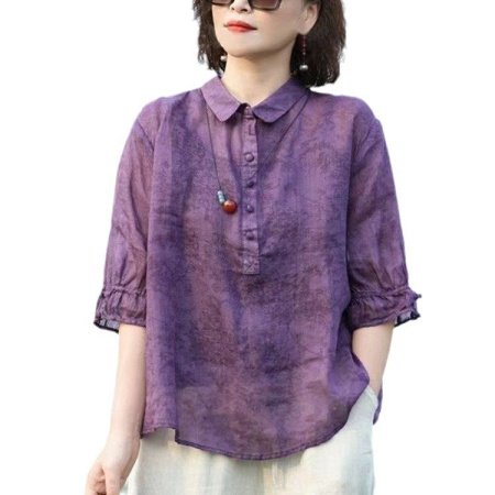 Женская футболка с вышивкой и средним рукавом фотография