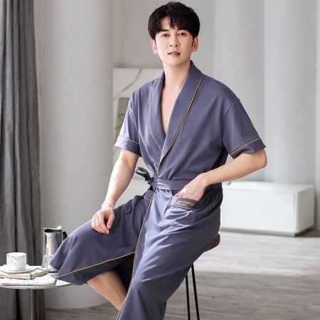 Мужская халат-платье из хлопка фото