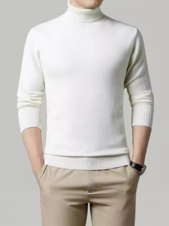 Мужской свитер с высоким воротником изображение