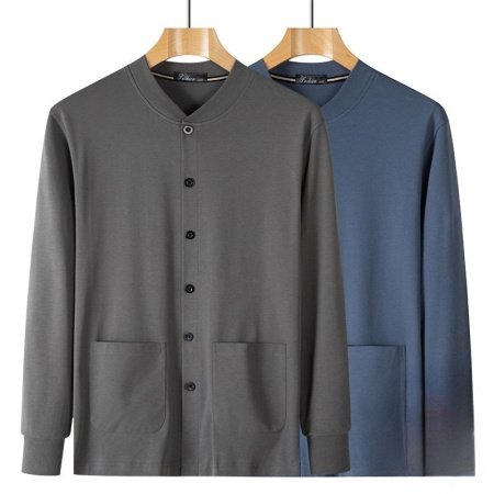 Мужская хлопковая футболка с длинным рукавом для пожилых фотография