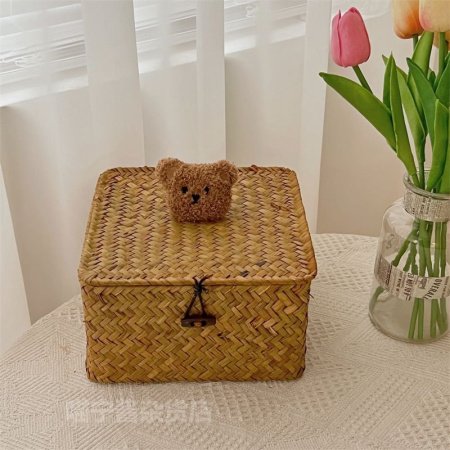 Корзина для хранения медведей из ивового плетения фото