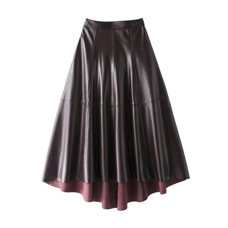 Длинная юбка из овечьей кожи изображение