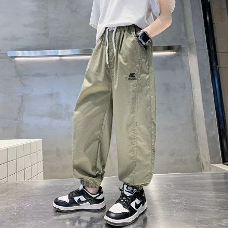 Детские летние хлопковые брюки 2024 нового дизайна фото