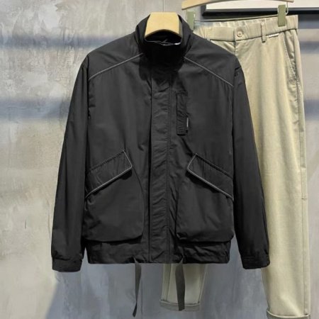 Мужская куртка в стиле хипстер с высоким воротником фото