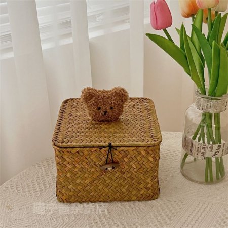 Корзина для хранения медведей из ивового плетения фото