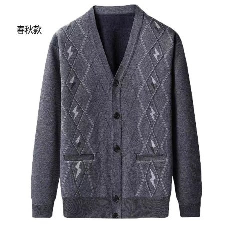 Мужской свитер с воротником V-образным фото