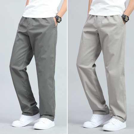 Мужские летние широкие хлопковые брюки фото