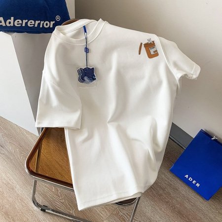 Летняя футболка из чистого хлопка с дизайном и принтом 2023 изображение