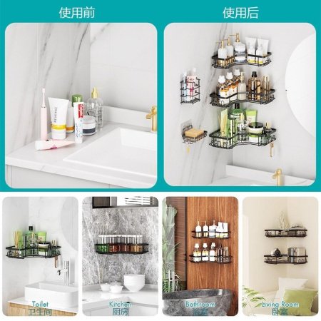 Угловая полка для душа фотография