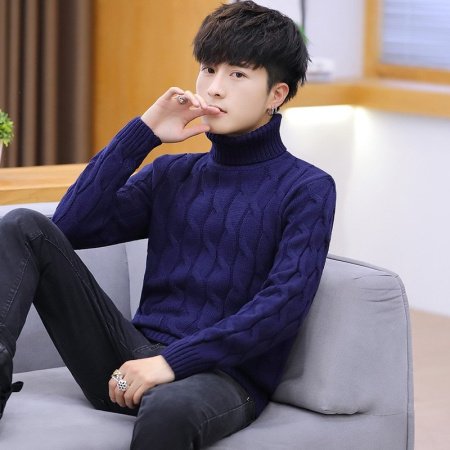 Мужской свитер с высоким воротником фото