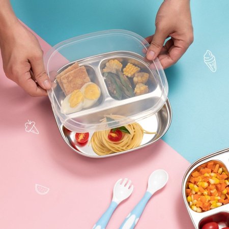 Детская посуда из нержавеющей стали фотография