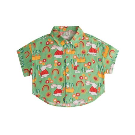 Детская рубашка с коротким рукавом UNCLEPANDA фото