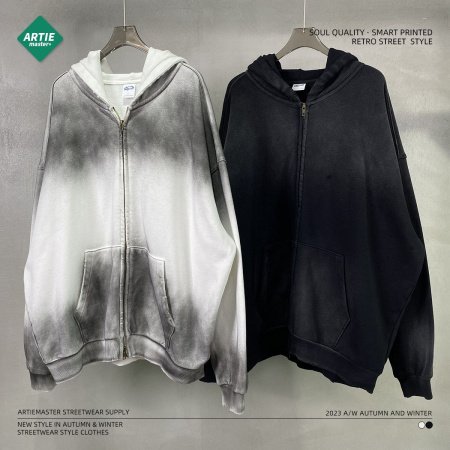 ARTIE мужская толстовка oversize с эффектом потертости фотография