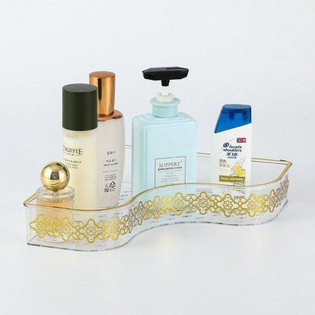 Полка для ванной комнаты с золотым тиснением фото