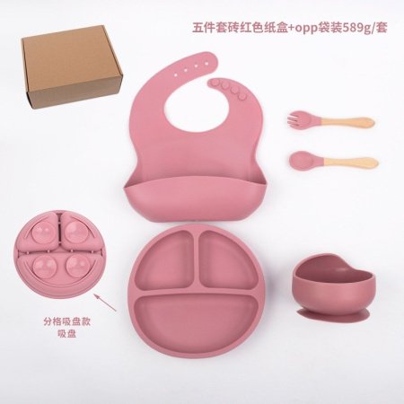 Детский набор посуды из силикона фотография