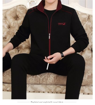 Мужской спортивный костюм с длинными штанами и свитшотом фото