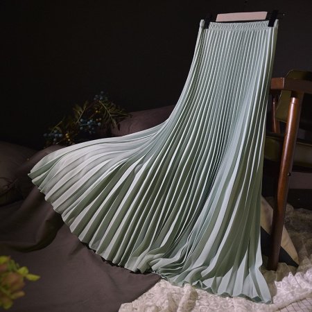 Длинная плиссированная юбка в стиле ханбок фото