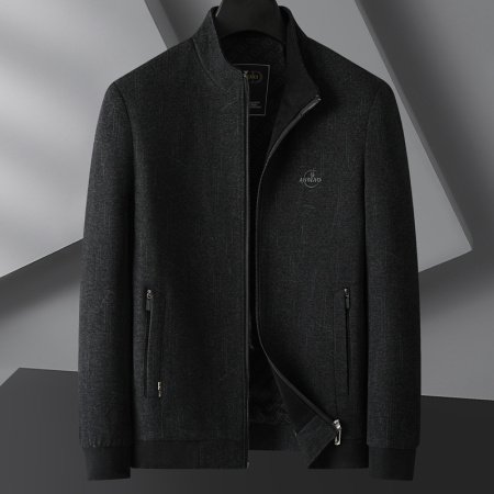 Мужское пальто среднего размера на молнии фото