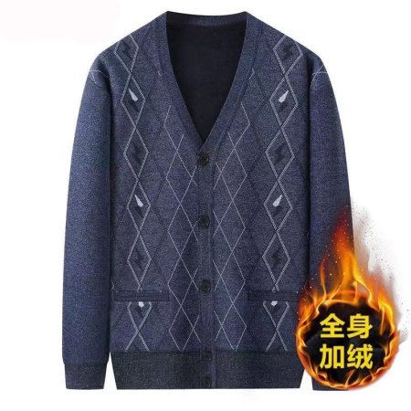 Мужской свитер с воротником V-образным фото