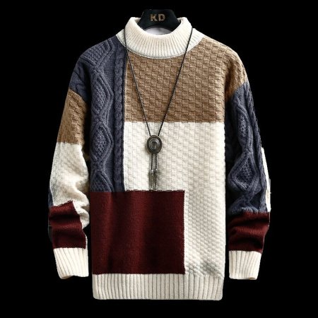 Мужской свитер с высоким воротником 2023 изображение