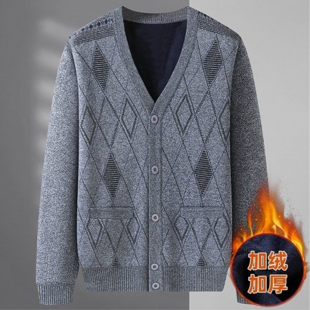 Мужской свитер с воротником V-образным фото