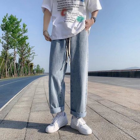 Мужские джинсы с эффектом выцветания фото