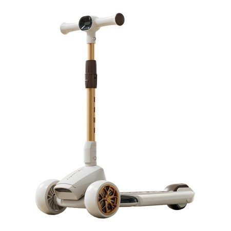 Детский трехколесный складной самокат с музыкой и светом фото